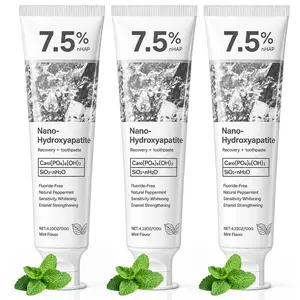 DrWhiten Nano Hydroxyapatite Toothpaste  (3-Pack) | Enamel Repair & Fresh Breath | 7.5%25 nHAP, 4.23 oz – Ideal for Sensitive Teeth Oral Whitening