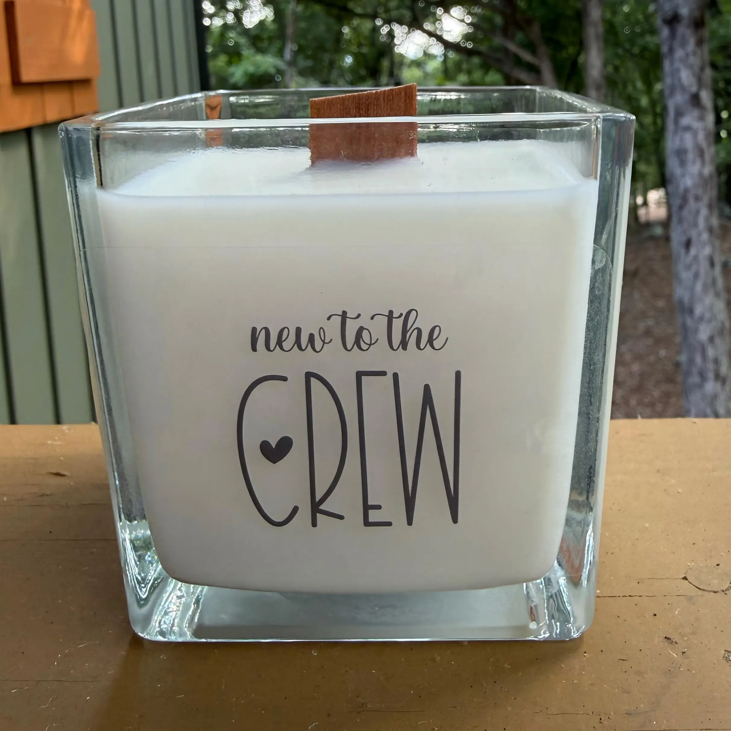 New to the Crew Cute Baby Quote Candle - Baby Shower Gift Box - New Baby Gifts - Vegan Soy Candles - Baby Shower Candle