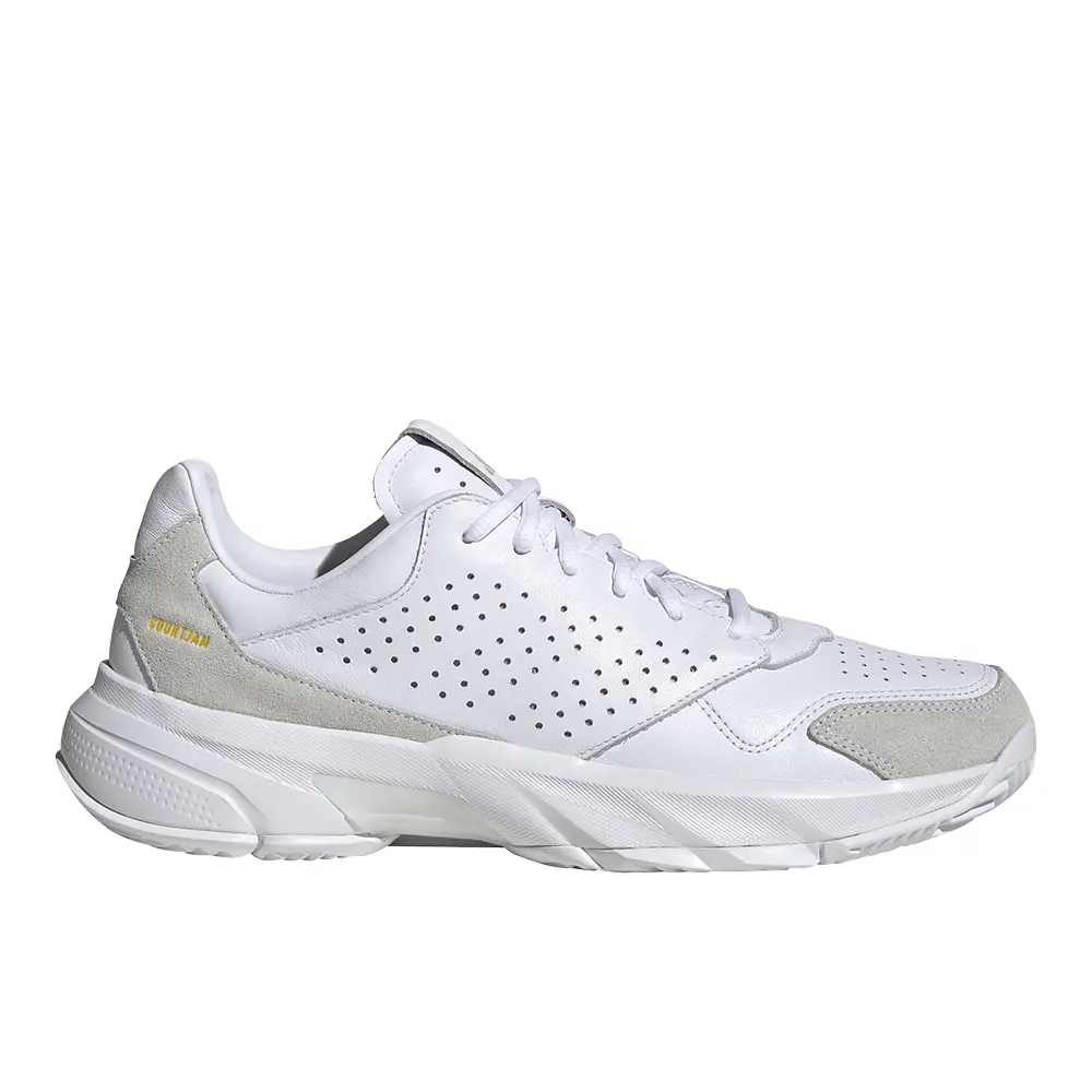 adidas Mens Courtjam Control 3 Premium Tennis Sneakers Shoes - White