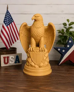 American Eagle Statue, Bald Eagle Sculpture, Patriotic Home Decor, USA Symbol, Office Desk Display, Collector Gift