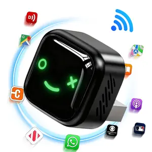 Mini Android/Iphone Auto & CarPlay Wireless Adapter, Latest 2.4/5.8GHZ WiFi, 5.0 Bluetooth, 3-5s Auto Connect, USB-C(Please prepare your own USB to Type-C adapter)/USB-A/Extension Cable, Compatible with iOS10+, Android 10+