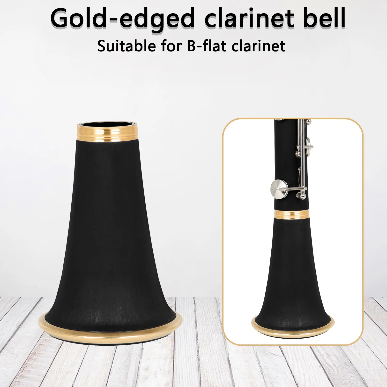 Ebonite Clarinet Mouthpiece with Trim, Durable Musical Instrument Accessory, Perfect Fit for Clarinet Players