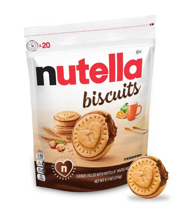 Nutella Biscuits Cookies Filled with Nutella Hazelnut Spread, Sweet Snack Pack, 9.7 oz Nutella Biscuits Cookies Filled with Nutella Hazelnut Spread, Sweet Snack Pack, 9.7 oz