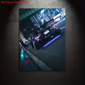 1 piece/set of frameless canvas print posters, classic realistic art, cyberpunk sports car GT86, perfect gift for JDM modification culture enthusiasts, ideal gift for bedroom, living room, kitchen, dormitory corridor, mural, wall decoration, room decorati