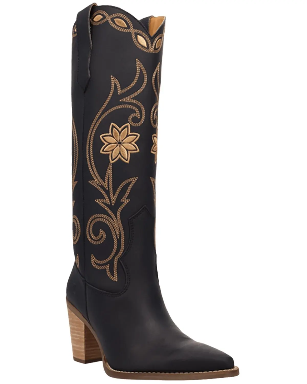 Dingo Women's Women'S Miss Daisy Tall Western Boot Snip Toe - Di2473-Blk