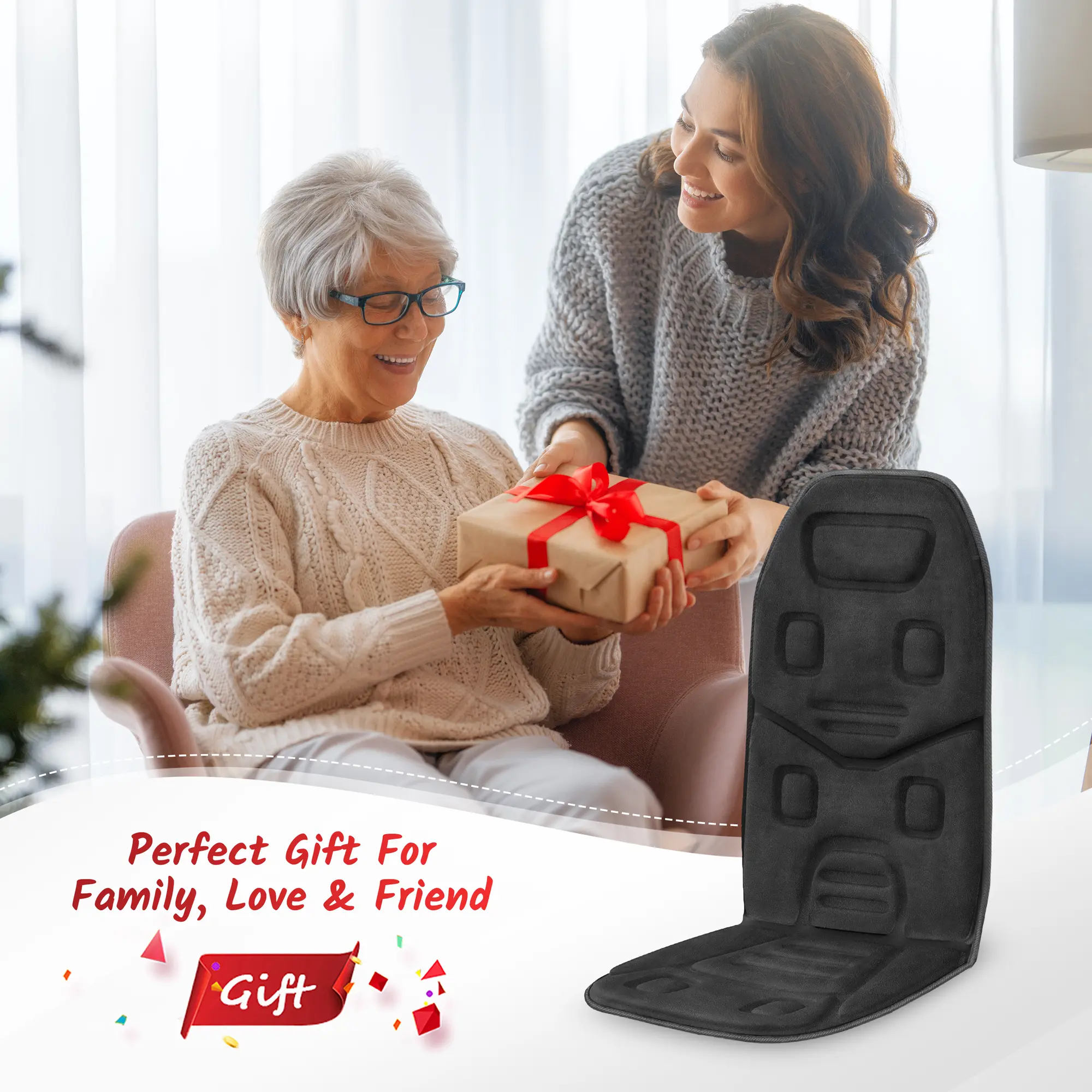 COMFIER Back Massager with Heat, App Control Vibration Massage Seat Cushion, 10 Motors & 3 Heat Levels Chair Massager Pad, Gifts for Mom,Dad Home Office Use - TikTok Shop COMFIER Back Massager with Heat, App Control Vibration Massage Seat Cushion, 10 Motors & 3 Heat Levels Chair Massager Pad, Gifts for Mom,Dad Home Office Use - TikTok Shop