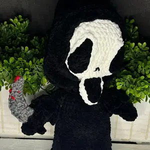 Scary Face Handmade Crochet Plushie