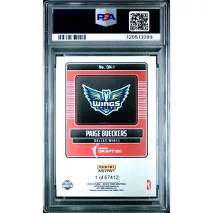 Paige Bueckers Wings 2025 Panini Instant Draft Night Rookie Card #DN-1 PSA 9