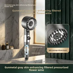 Best-selling high-pressure shower head, super powerful for bathroom bathing and showering, strong pressurized shower set with rain massage and filtration