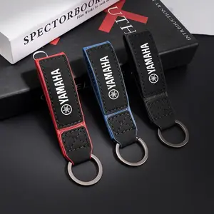 Suede Leather Car Keychain Keyring Holder Pendant For Yamaha WR250F WR250R WR250X WR426F WR450F YZ125 HONDA CR125R CRF230F Accessories