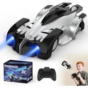 Wall Climbing Remote Control Car, 360 °   Rotating RC Stunt Car with Headlight, Rechargeable RC Cars Toys for 3 4 5 6 7 8-12 Year Old Boys Girls Kids Interactive Puppy pull power gifts Ready To Run Sprint RC Car