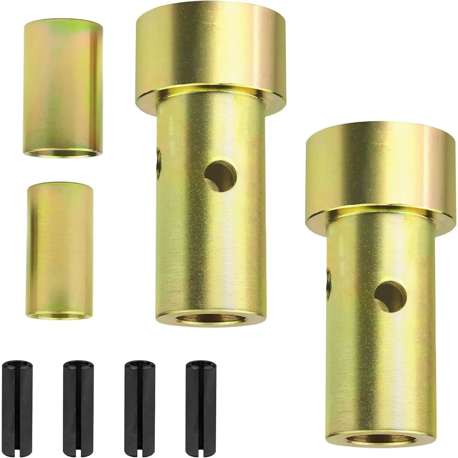 Quick Hitch Adapter Bushings Kit with Heavy-Duty Carbon Steel Hardware, Corrosion-Resistant 2 Top Link Bushings, TK95029 Replacement for Category 1 3-Point Tractor Quick Hitch Systems, Jeffers Roll Pins for Connecting and Attaching Equipment (1 Set)