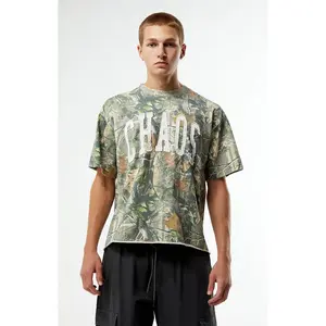 Pacsun Men's Chaos Camo Cropped T-Shirt