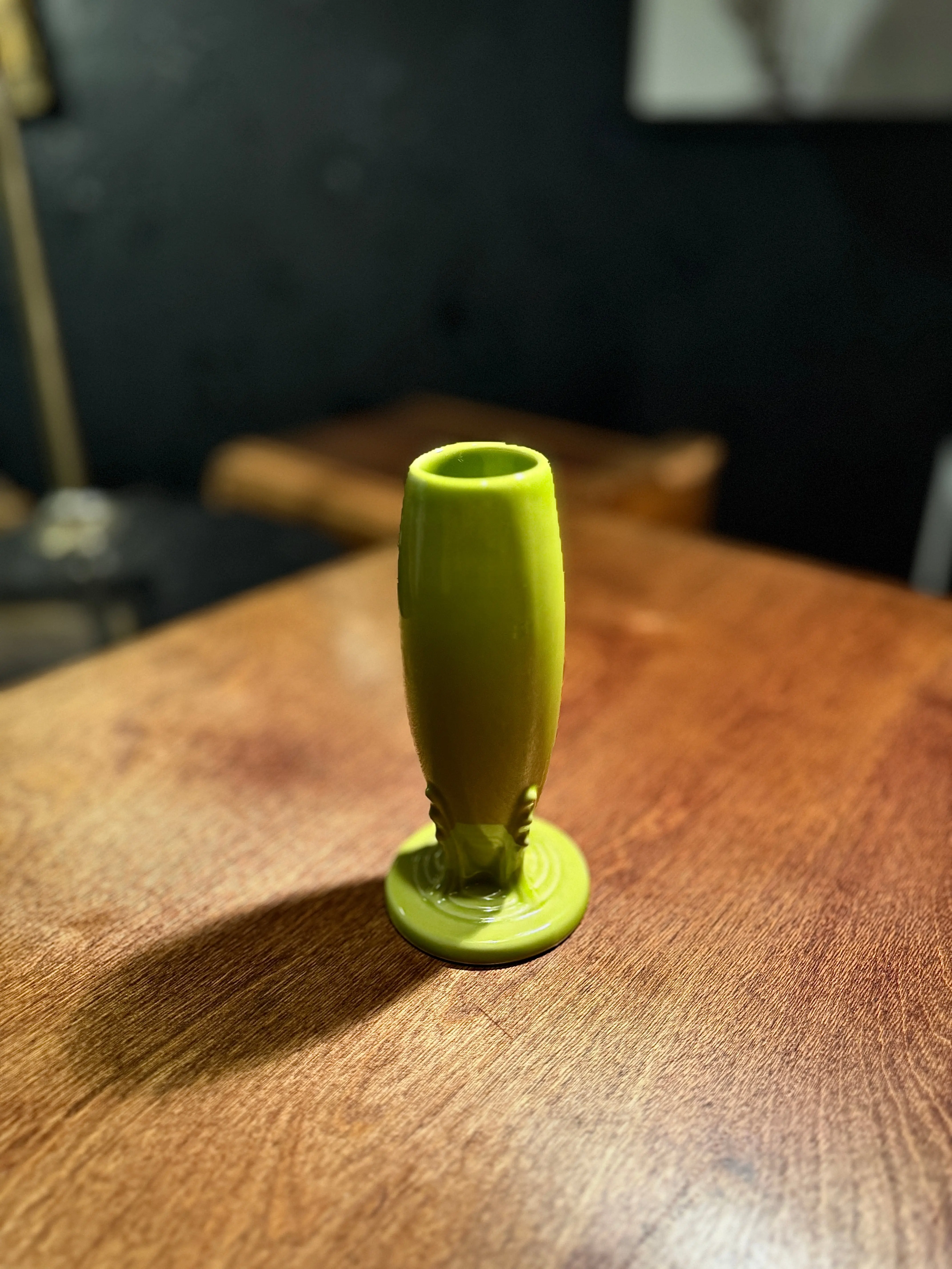 Fiesta Ware Chartreuse Bud Vase, Homer Laughlin Pottery (c. 1936–1946)