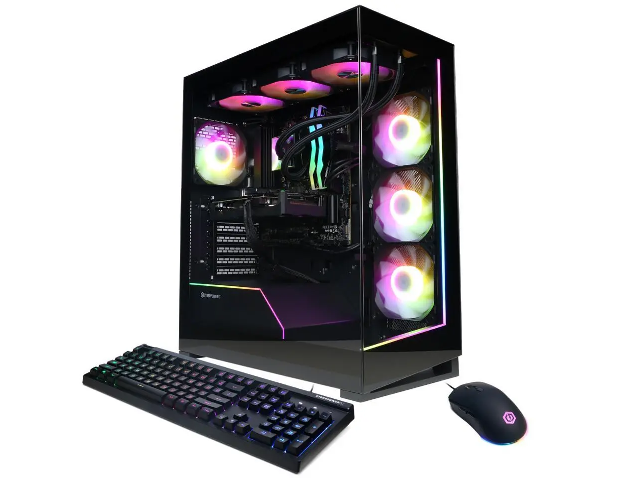 CyberPowerPC Gamer Supreme Liquid Cool GML70860 - AMD Ryzen 9 9900X 4.4GHz CPU, 32GB DDR5, AMD Radeon RX 9060 XT 16GB, 2TB PCIe 4.0 NVMe SSD & Win 11 Home