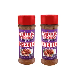 Créole Seasoning Premium Blend & Rub Two Pack 3.8 oz - Perfect Spice and Flavor by Cajun's Choice