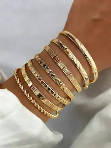 Elegant Vintage Geometric Heart and Star Beaded Bracelets Set, Stackable Bracelets, Stacking Bracelet, Boho Style Bracelet, Boho Zinc Alloy Jewelry for All Seasons and Special Occasions