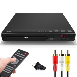 DVD Player for TV, Multi Formats & Metal Housing, Compact CD Player with USB Port/Dolby Digital Sound for Smart TV, Elderly, Home Stereo System, Included Remote