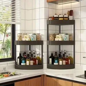 Space-Saving Multi-Layer Storage Rack for Kitchen & Bathroom Ideal Organizer for Spice Jars Bottles Condiments Toiletries Easy Access Canister Maximize Storage Enhance Your Kitchen Organization