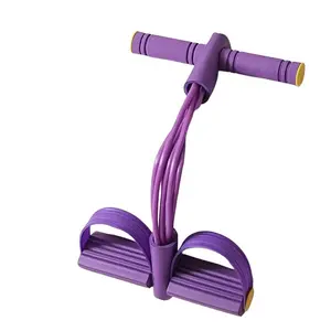 6-Tube Elastic Yoga Pedal Resistance Band – Multi-Functional Puller for Sit-Ups, Ankle & Abdominal Training Home Workout Equipment