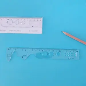 1pc, 3pcs 20cm/7.87in multifunctional function ruler, math geometry drawing ruler, student stationery