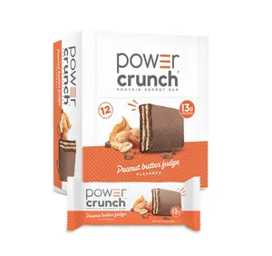 Power Crunch Protein Energy Bar, Peanut Butter Fudge 1.4oz, 12 Count