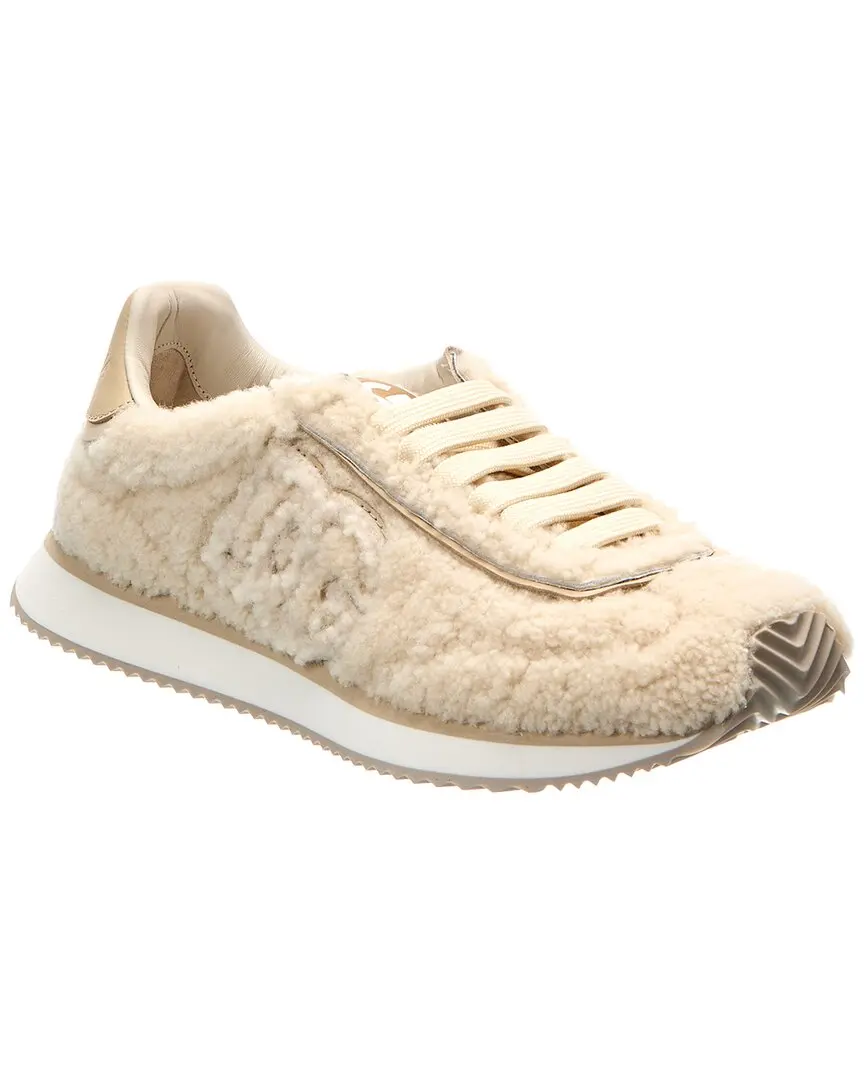 Dolce & Gabbana DG Cushion Shearling & Leather Sneaker
