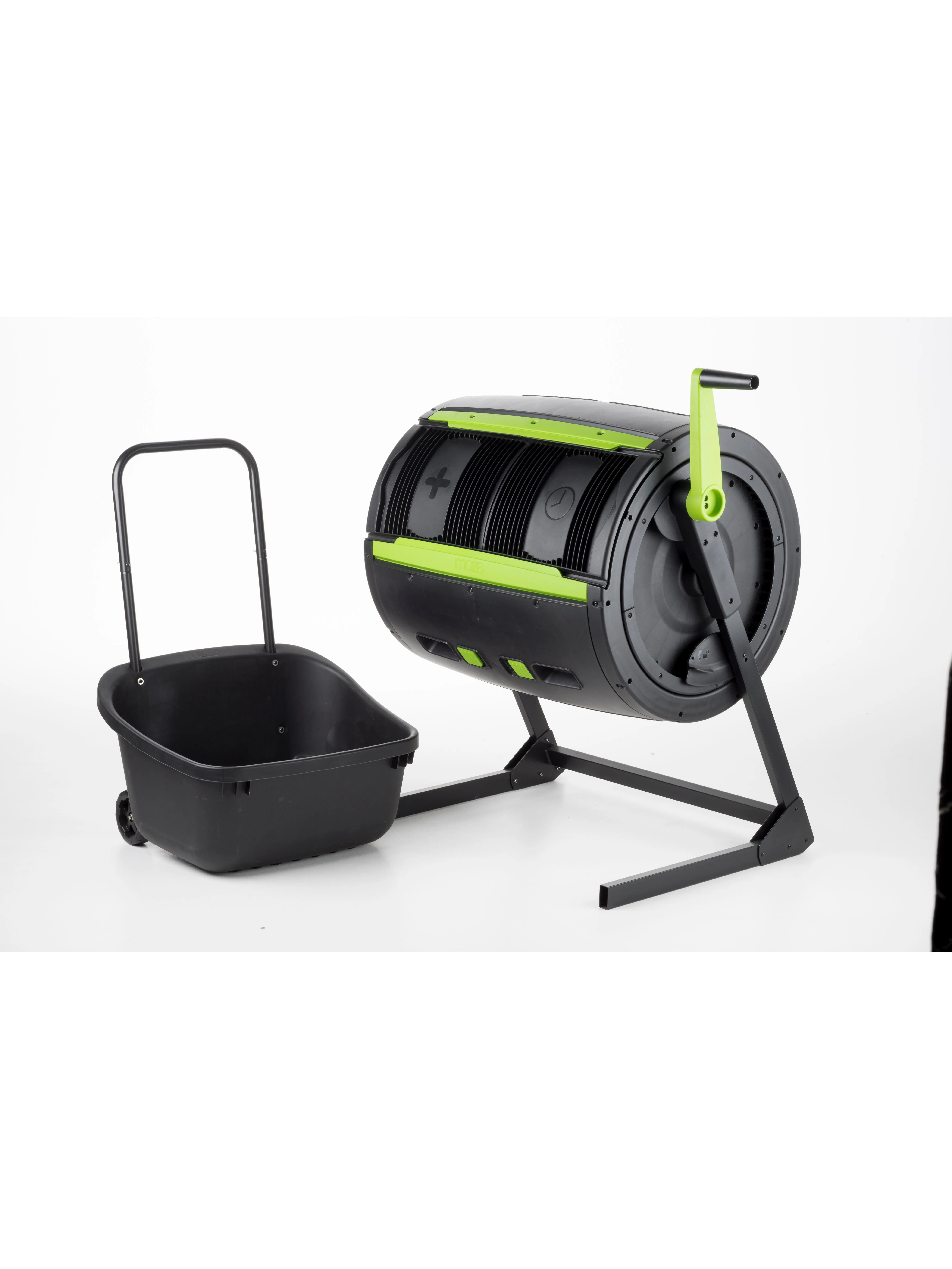 MAZE Two Stage Compost Tumbler With MAZE Composting Cart