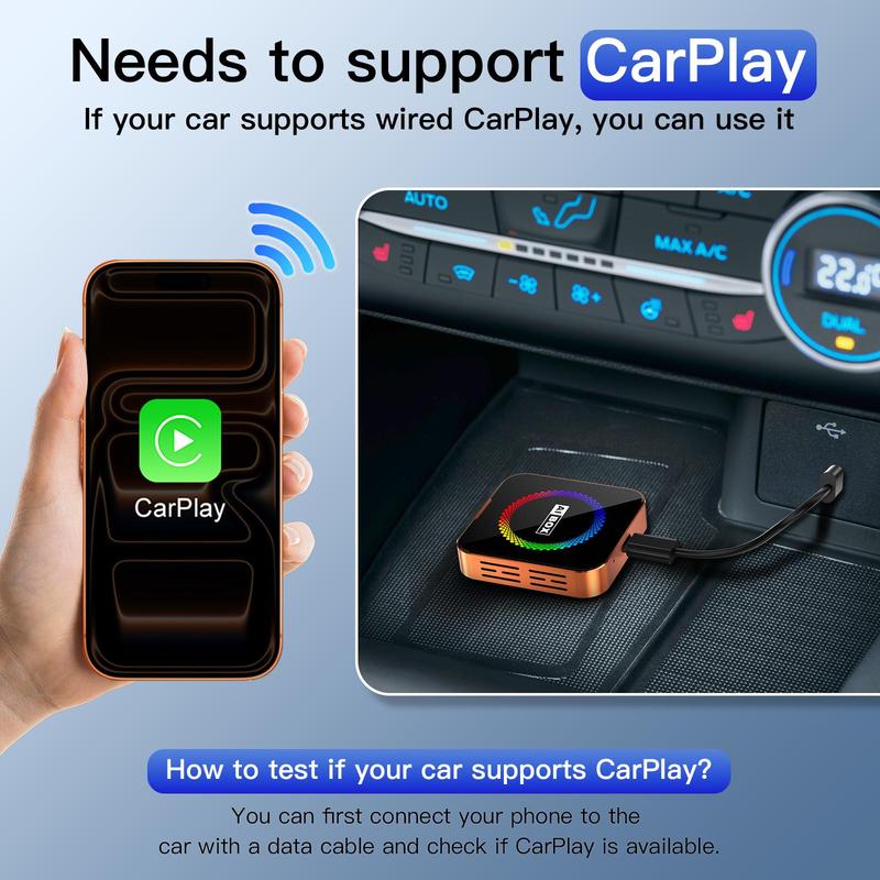 2026 Ai Cube Pro Max 4-in-1 Wireless CarPlay Adapter | Watch Netflix & YouTube | Android Auto Ai Box with TF Card Slot, MirrorLink, Plug & Play for Cars 2016+