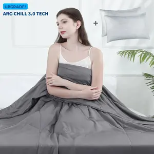 Elegear ARC-CHILL 3.0 Cooling Comforter Twin Size - Japanese Arc-Chill 3.0 Fabric & Jade Nano-Particles for Enhanced Cooling - Hypo-Allergenic & Machine Washable - Ideal for Hot Sleepers gift