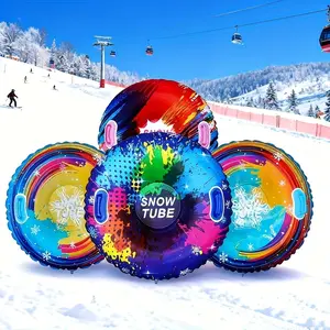 Adult Inflatable Heavy-Duty Snowboard, Thick PVC with Handle, Winter Outdoor Use, Family Home Snow Sports Equipment