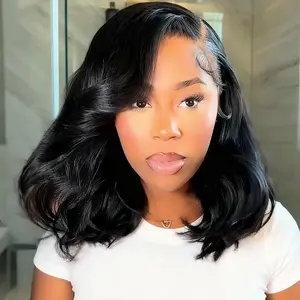 Recool Hair Side Part Pre-Layer Glueless Wigs C Part 6x5 HD Lace Pre Styled Yaki Loose Body Wave Human Hair Closure Wigs Ready to Go Pre Bleached Pre Plucked Updated with Drawstring For Women