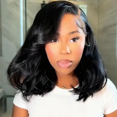 Recool Hair Side Part Pre-Layer Glueless Wigs C Part 6x5 HD Lace Pre Styled Yaki Loose Body Wave Human Hair Closure Wigs Ready to Go Pre Bleached Pre Plucked Updated with Drawstring For Women