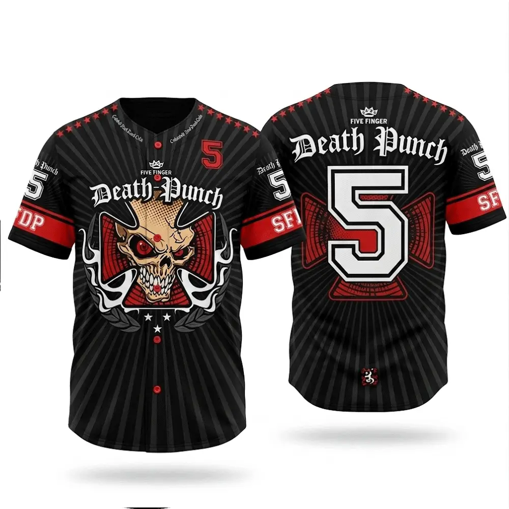 Grim Reaper Baseball Jersey Heavy Metal Skull Graphic Sports Shirt Gothic Fan Gift