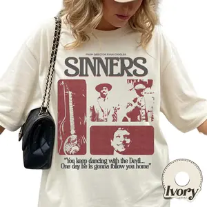Sinners Movie Vintage Poster T-shirt, Film Tee Unisex