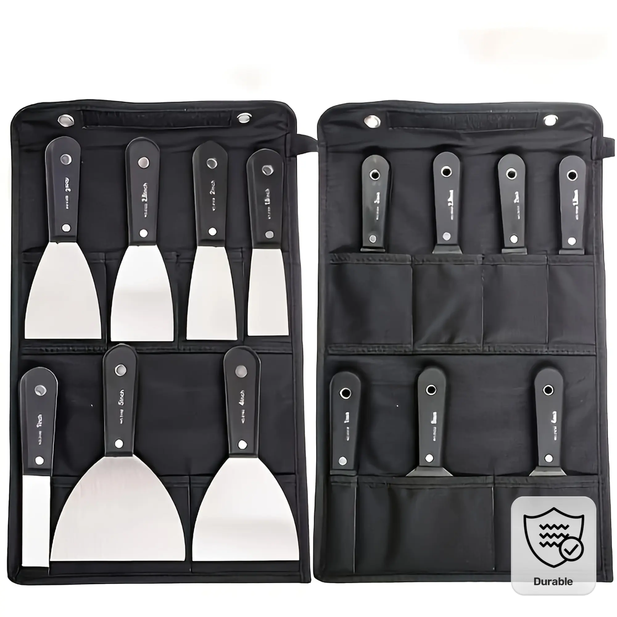 7pcs Multi-Size Stainless Steel Putty Tool Set with Durable Storage Bag for Storage Organization - Drywall Repair, Paint Scraping - Ideal for DIY Enthusiasts summerwins,summerwins