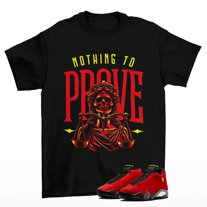 Proof Jordan 14 Challenge Red Sneaker Matching Tee Shirt