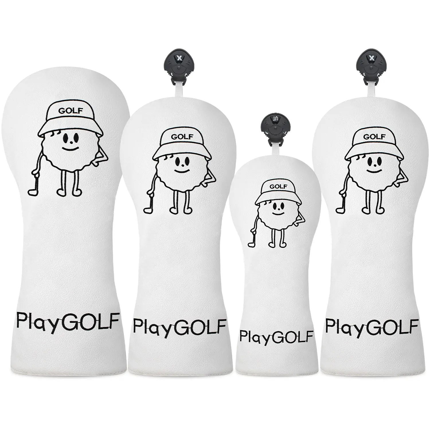 Golf Club Headcovers for Drivers & Hybrids, Durable Protection Fits Both Men & Women, Essential Accessory for Outdoor Play