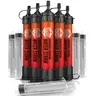 5 or 2 High Capacity Emergency Survival Water Straws - Personal Filter for Camping, Hiking, Travel Biking, Survival Preparedness, Lightweight Reusable