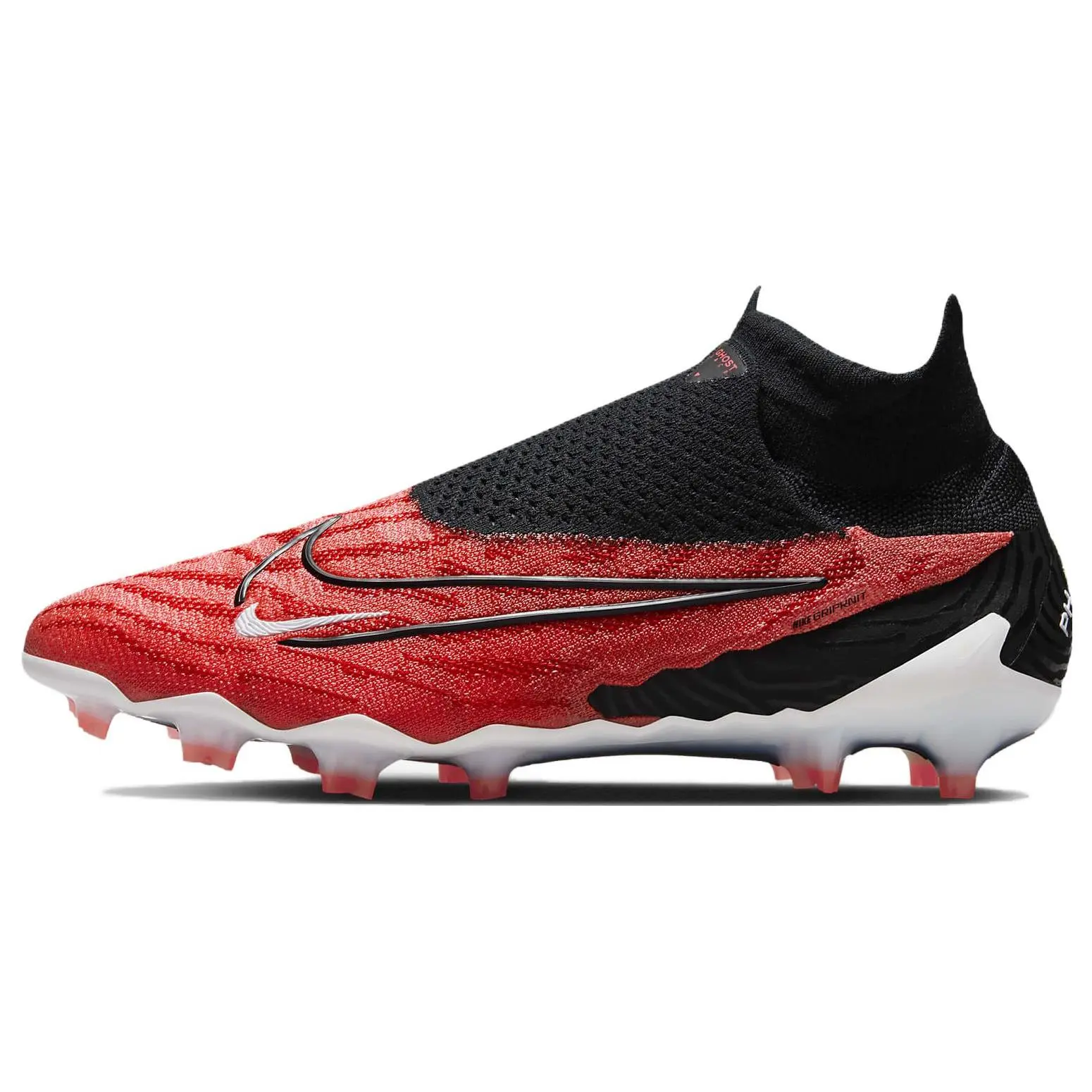 Nike Gripknit Phantom GX Elite Dynamic Fit FG Ready Pack Comfort Soccer Cleats Unisex Bright Crimson White DC9969-600
