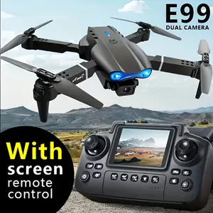 E99pro Folding Quadcopter Drone |   HD Dual Cameras, Screen Remote Controller, Multi-Angle Shooting, Screen Image Transmission, One-Key Takeoff/Landing, 360 °   Rotation, Speed Adjustment, Optical Flow Positioning, Stable Hovering