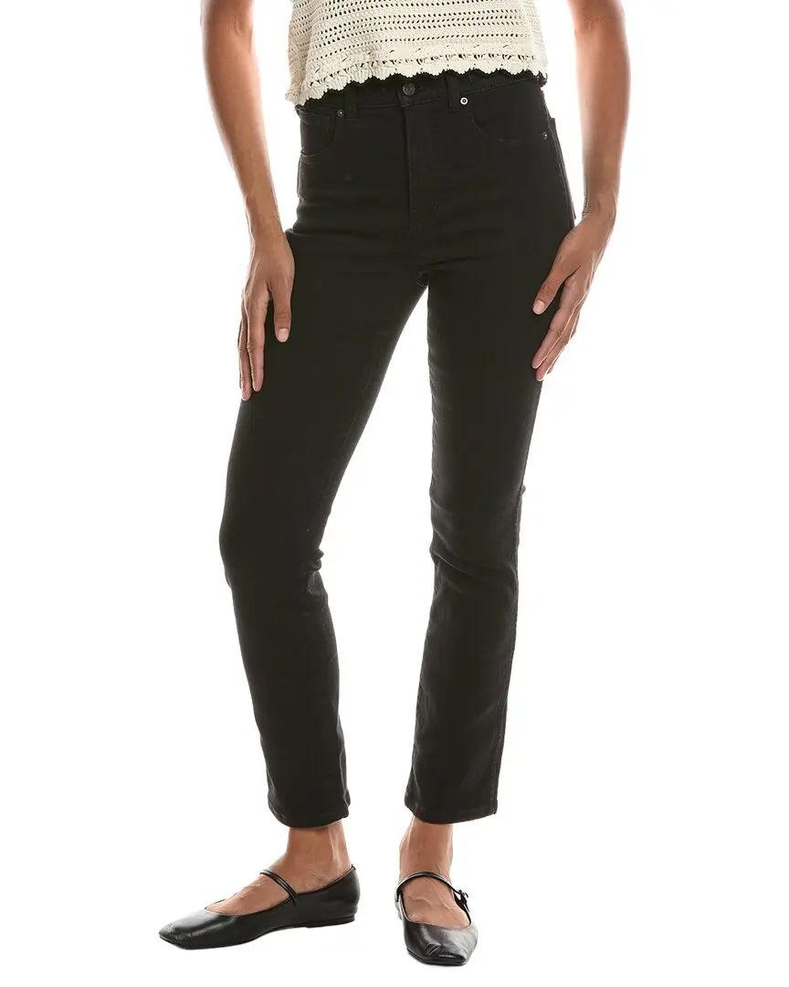Madewell The Longline Black Frost Straight Jean