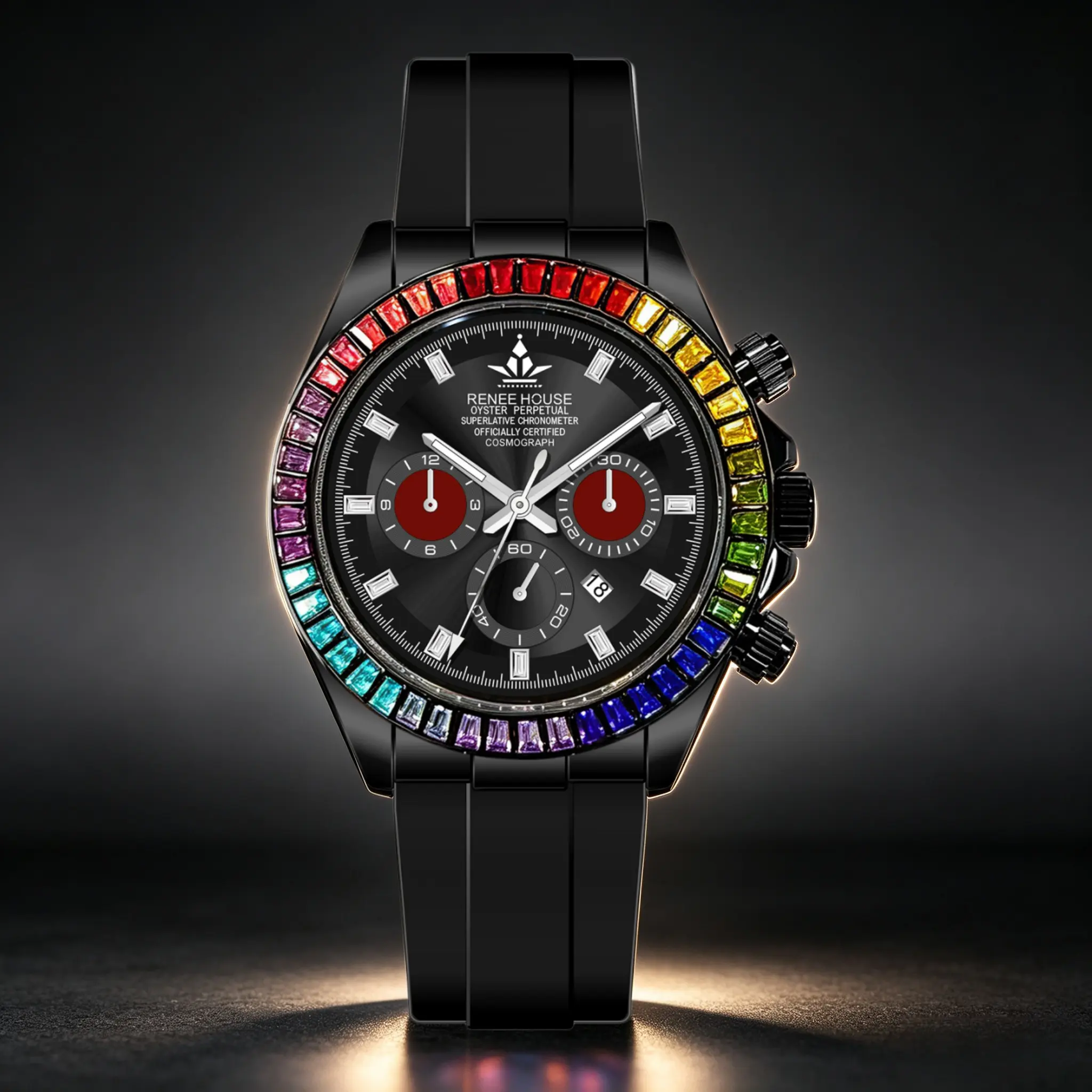 Men's Multi-Functional Silicone Sports Quartz Watch, Business Stylish Luminous Waterproof Wristwatch fashion timeless classic watch holiday calendar display graffiti bezel embellishment piece professional style watch everyday accessory modern full diamond