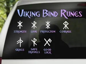 Viking Bind Rune Vinyl Decals, Choose Your Rune for Protection, Luck, Strength, Love & Safe Travels, Norse Pagan Symbol Stickers for Cars, Windows, Doors & Altars, Witchy Spell Decals for Witches, Pagans & Viking Lovers