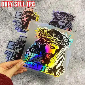 Cross Car Sticker, Laser Waterproof Vinyl Sticker for Car Windows, Bumper, Windshield, Motorcycle Front Fairing, Scooter Body, Easter Gift, Decal For Cars