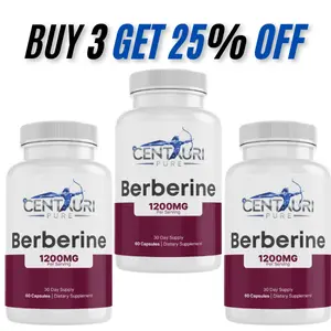 SAVE 25% - Super Pure Berberine TRIO 3600mg - 180 Capsules, A Natural Healthcare Supplement for Brain Health & Blood Sugar Dietary Support - 90 Days Supply Optimum Edible Vitamin Fitness Bathroom
