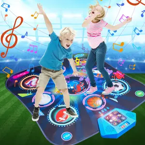 Upgraded Dance Mat Toys for Kids 3-12 Years Electronic Dance Pad with Light-Up 9-Buttons 3 Game Modes Adjustable 7-Level Volume 9 LED Game Lights Birthday for Girls and Boys