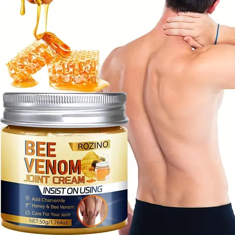 ROZINO Bee Venom Joint Cream - Daily Skin Revitalization & Hydration with Honey & Chamomile - Moisturizing & Nourishing Formula for All Joints - 50g