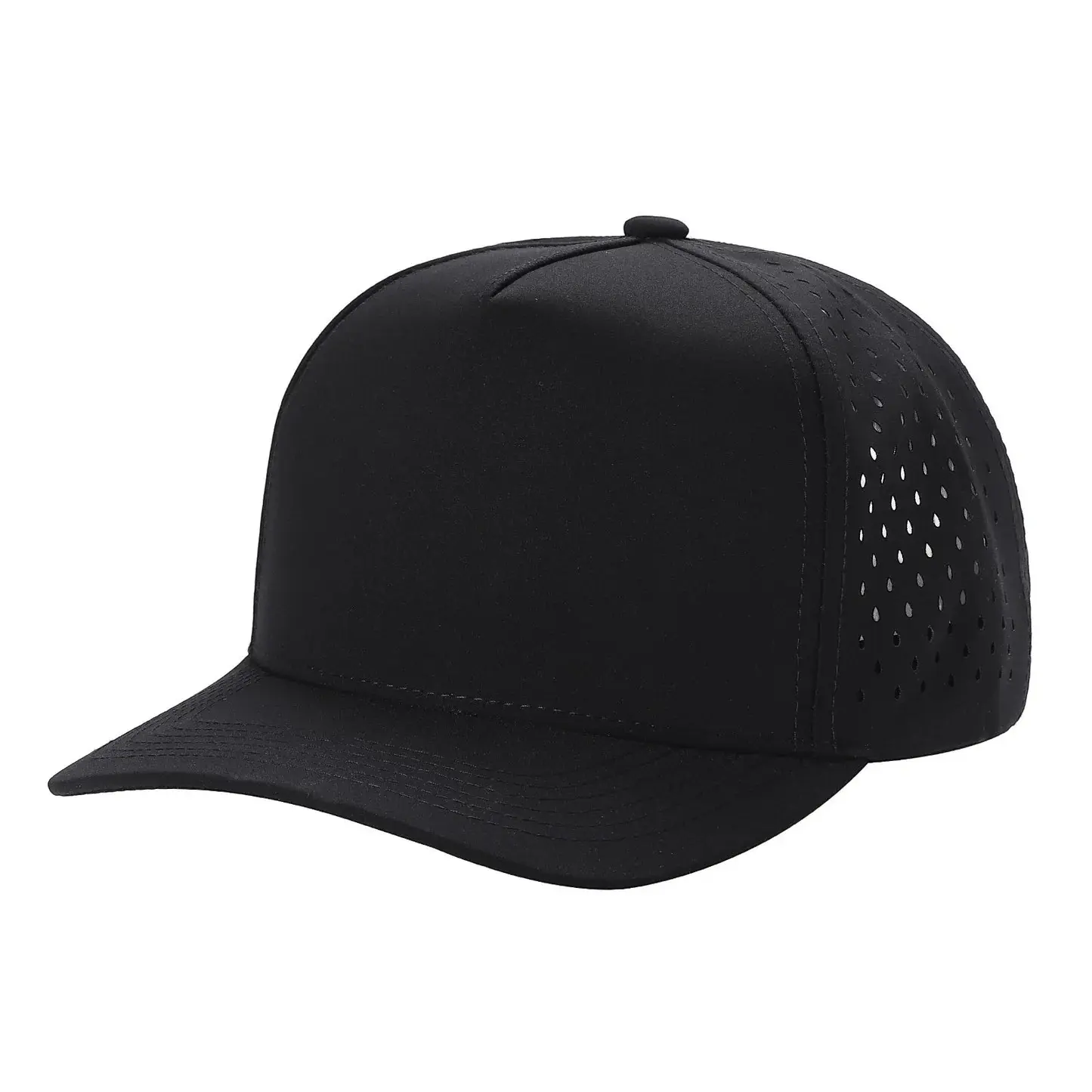 Unisex Adults Blank Laser-Perforated Baseball Cap - Breathable, Curved Brim, Adjustable, Waterproof Outdoor Sports Sun Hat