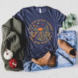 On A Dark Desert Highway Shirt, Adventure T-Shirt, Travel Shirt, Hiking Tee, Desert Shirt, Explore T-Shirt, Mountain Shirt, Camping Tee